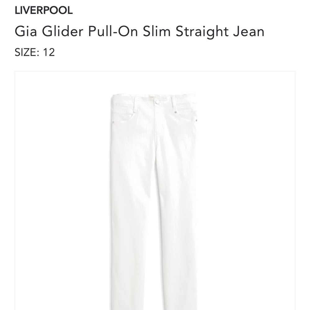 NWT Liverpool White Pull on Jeans size 12